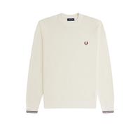 Fred Perry - Maglione in cotone con texture a rilievo - - Knitwear - Uomo - Beige - L