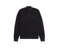 Fred Perry - Maglione Waffle Stitch Half Zip Nero - - Knitwear - Uomo - Nero - M