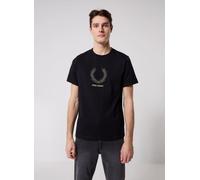 Fred Perry - Outline Laurel Wreath T-Shirt Nero - Abbigliamento M Nero
