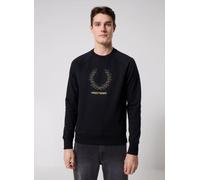 Fred Perry - Outline Lrl Wrth Sweatshirt Nero - Abbigliamento M Nero