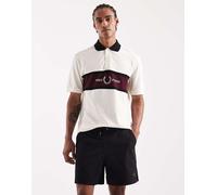 Fred Perry - Pantaloncini neri in tessuto ripstop con fettuccia con logo e coulisse-Nero M