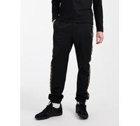 Fred Perry - Pantaloni sportivi neri con fettuccia con logo a contrasto-Nero L