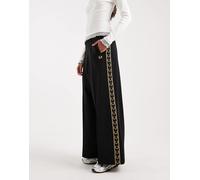 Fred Perry - Pantaloni sportivi neri con fettuccia con logo in coordinato-Nero 40