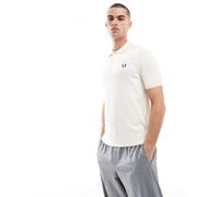 Fred Perry - Polo a maniche corte in maglia bianco sporco S
