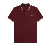 Fred Perry - Polo a righe doppie M3600 - - Tops - Uomo - Rosso - XL