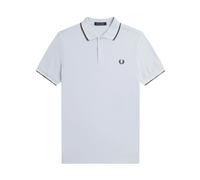 Fred Perry - Polo a Righe in Cotone a Coste - - Tops - Uomo - Blu - S