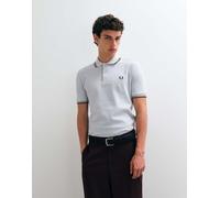 Fred Perry - Polo azzurra con doppia riga color cuoio e verde-Blu XL