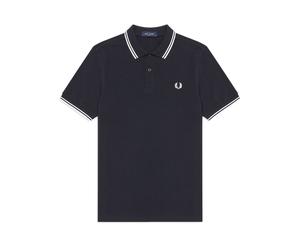 Fred Perry Polo Basica Blu Bianco Uomo M