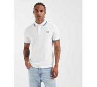 Fred Perry - Polo bianca con doppia riga a contrasto-Bianco 2XL