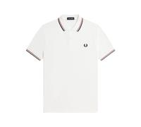 Fred Perry - Polo Bianca con Doppio Bordo - - Tops - Uomo - Bianco - S