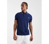 Fred Perry - Polo blu navy con doppia riga a contrasto sui bordi gialla e blu S
