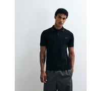 Fred Perry polo con doppio bordo in nero con profili color prugna L