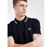 Fred Perry - Polo con logo e doppia riga blu navy/bianca 2XL