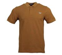 Fred Perry Polo da uomo M6000 senza strisce a contrasto, Caramel/Azzurro, L