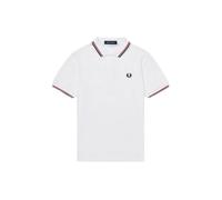 Fred Perry - Polo in Piqué a Doppia Righe M3600 - - Tops - Uomo - Bianco - L