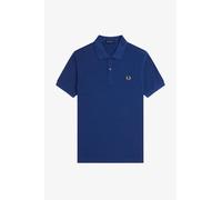 Fred Perry Polo Manica Corta Piquè Blu - Taglia L Abbigliamento Uomo Polo