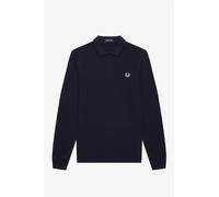 Fred Perry Polo Manica Lunga Piquè Blu - Taglia XL Abbigliamento Uomo Polo