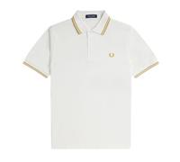 Fred Perry Polo Twin Tipped, Snow White Honeycomb, L