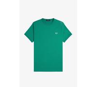 Fred Perry Ringer Tee - T-shirt A Manica Corta Verde - Taglia L Abbigliamento