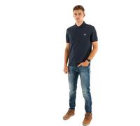 Fred Perry Slim Fit Plain Polo M6000, Blu Z65, S