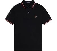 Fred Perry Slim Fit Twin Tipped Polo M3600, Nero , L