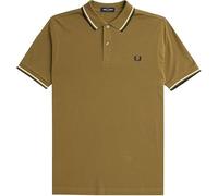 Fred Perry Slim Fit Twin Tipped Polo, marrone, XL