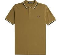 Fred Perry Slim Fit Twin Tipped Polo, marrone, XL