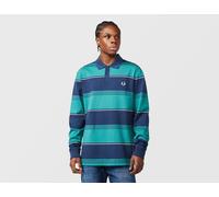 Fred Perry Striped Long Sleeve Polo, verde L,S,XL,M