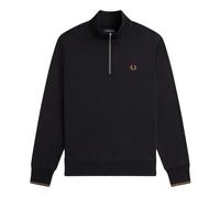 Fred Perry - Felpa nera con zip corta-Nero M