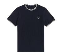 Fred Perry - T-shirt a Doppia Riga - - Tops - Uomo - Blu - M