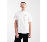 Fred Perry - T-shirt bianca con logo sulla tasca-Bianco S