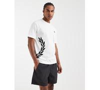 Fred Perry - T-shirt bianca testurizzata con logo-Bianco M