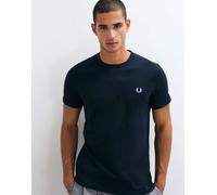 Fred Perry - T-shirt blu navy con bordi a contrasto XS