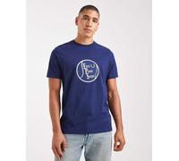 Fred Perry - T-shirt blu navy francese con grafica ispirata al tennis M