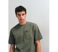 Fred Perry - T-shirt comoda kaki-Verde S