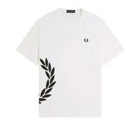 Fred Perry - T-Shirt con Corona d'Alloro Goffrata - - Tops - Uomo - Bianco - M