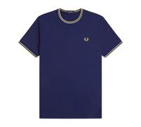 Fred Perry - T-shirt con Doppia Riga - - Tops - Uomo - Blu - L