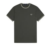 Fred Perry - T-shirt con Doppia Riga - - Tops - Uomo - Verde - L