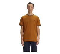 Fred Perry - T-shirt in maglia di cotone - - Tops - Uomo - Marrone - L