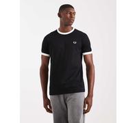 T-shirt con finiture a contrasto e strisce Fred Perry Noir M