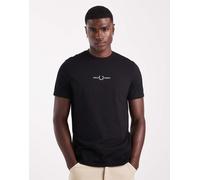 Fred Perry - T-shirt nera con ricamo-Nero XL