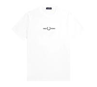 Fred Perry - T-shirt Ricamata - - Tops - Uomo - Bianco - L