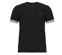 Fred Perry T-shirt STRIPED CUFF T-SHIRT in Nero EU L