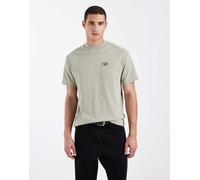 Fred Perry - T-shirt verde pallido con logo sulla tasca S