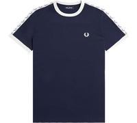 Fred Perry Taped Ringer T-Shirt Carbon Blue, blu, L