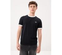 T-shirt con finiture a contrasto e strisce Fred Perry Noir L