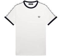 Fred Perry Taped Ringer T-Shirt Snow White, bianco, XL