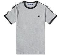 Fred Perry Taped Ringer T-Shirt Steel Marl, grigio, 3XL