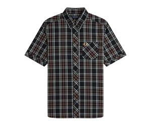 Fred Perry - Tartan Poplin Shirt M2434 102 - - Shirts - Uomo - Nero - L