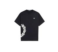 Fred Perry Textured Laurel Wreath T-Shirt, Nero , XL